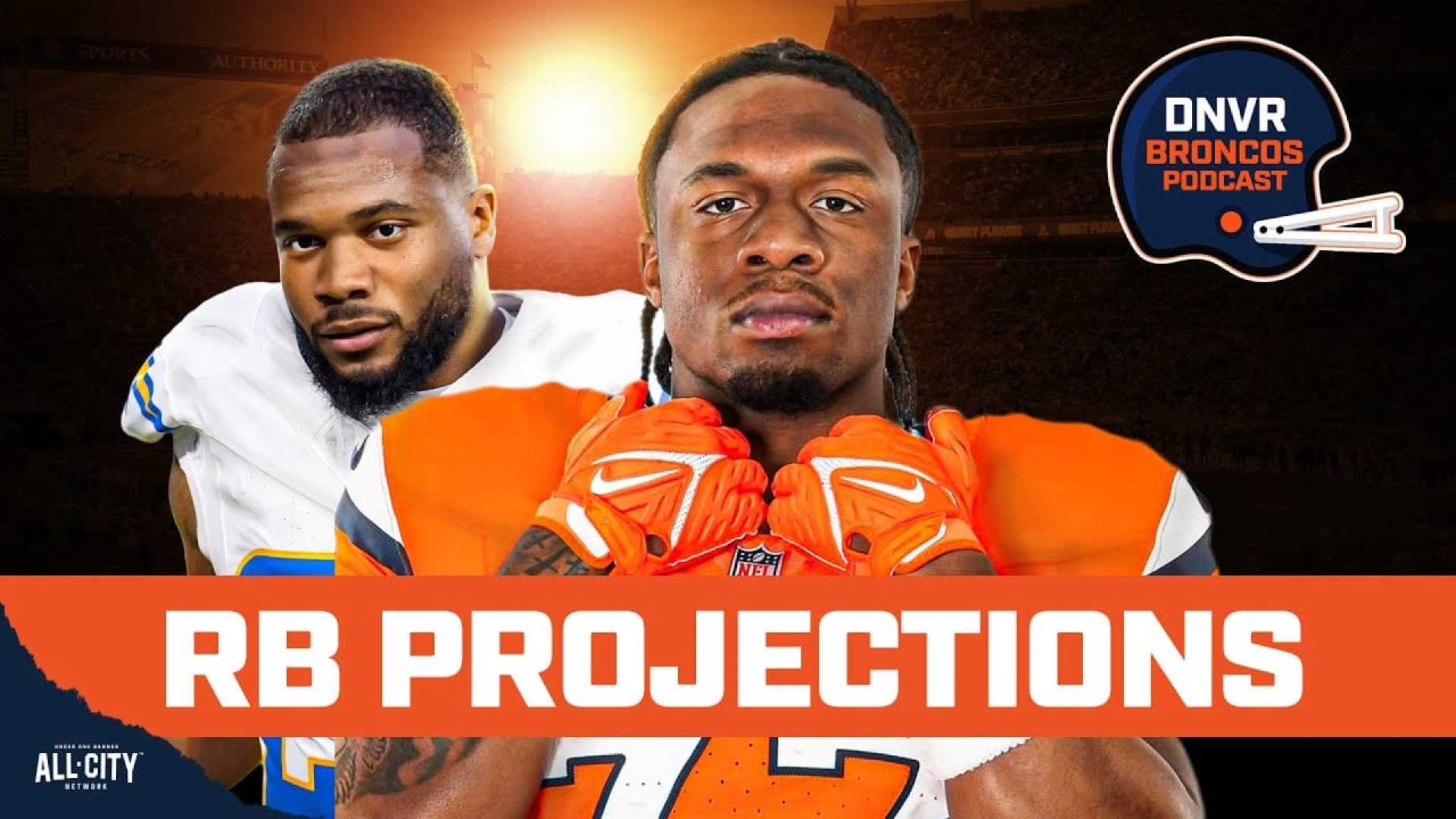 Denver Broncos Running Backs J.k. Dobbins And Rj Harvey