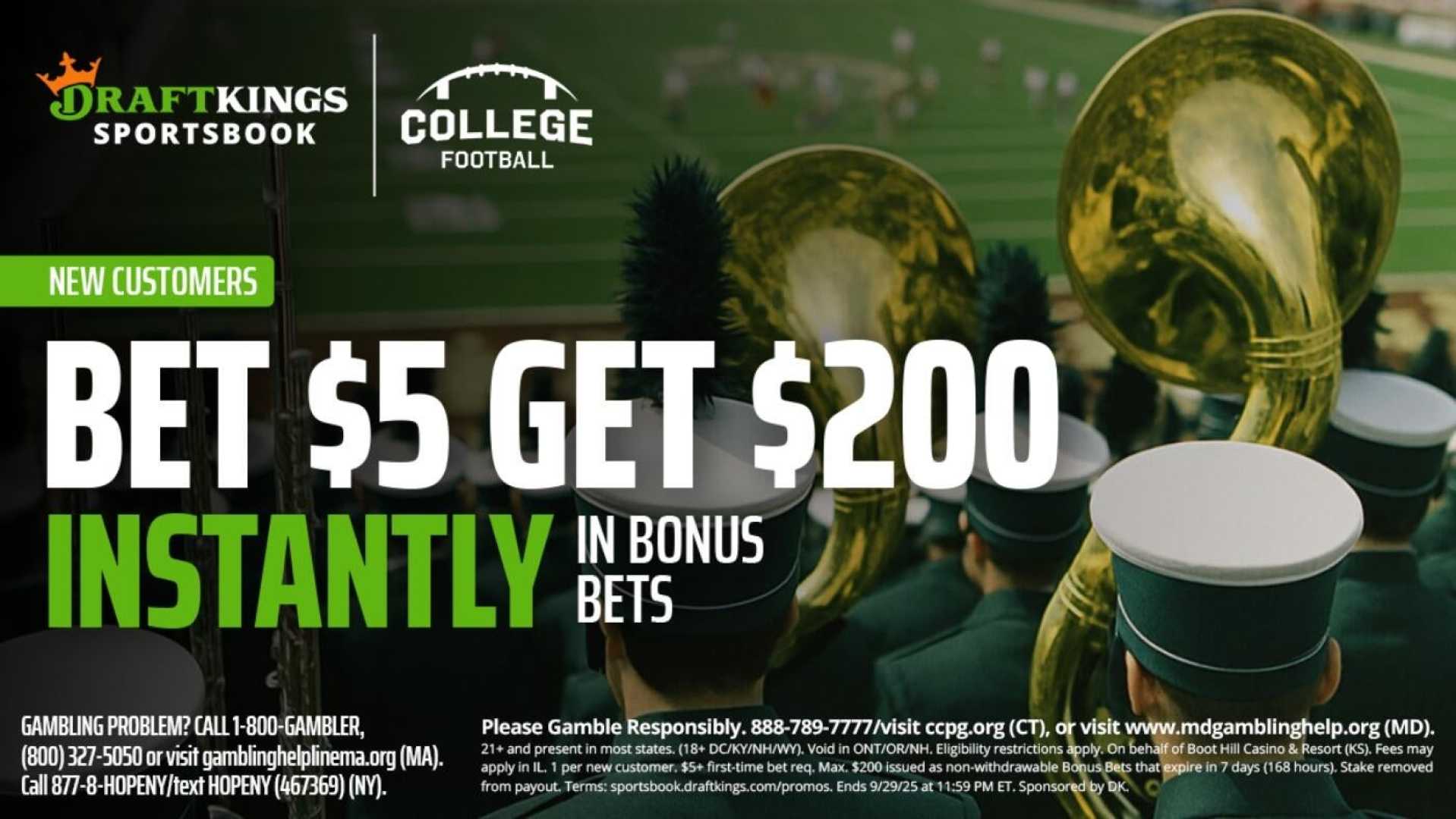 Draftkings College Football Betting Offer