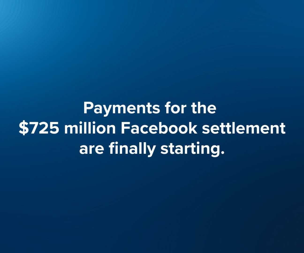Facebook Privacy Settlement Payments
