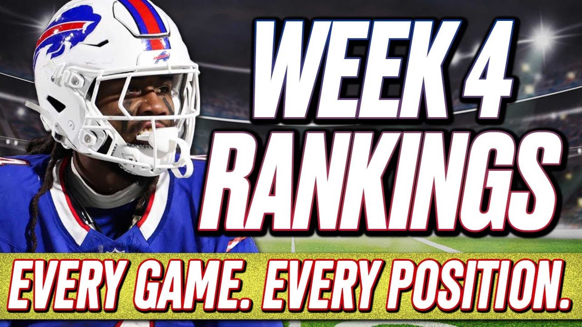 Fantasy Football Week 4 Projections And Advice