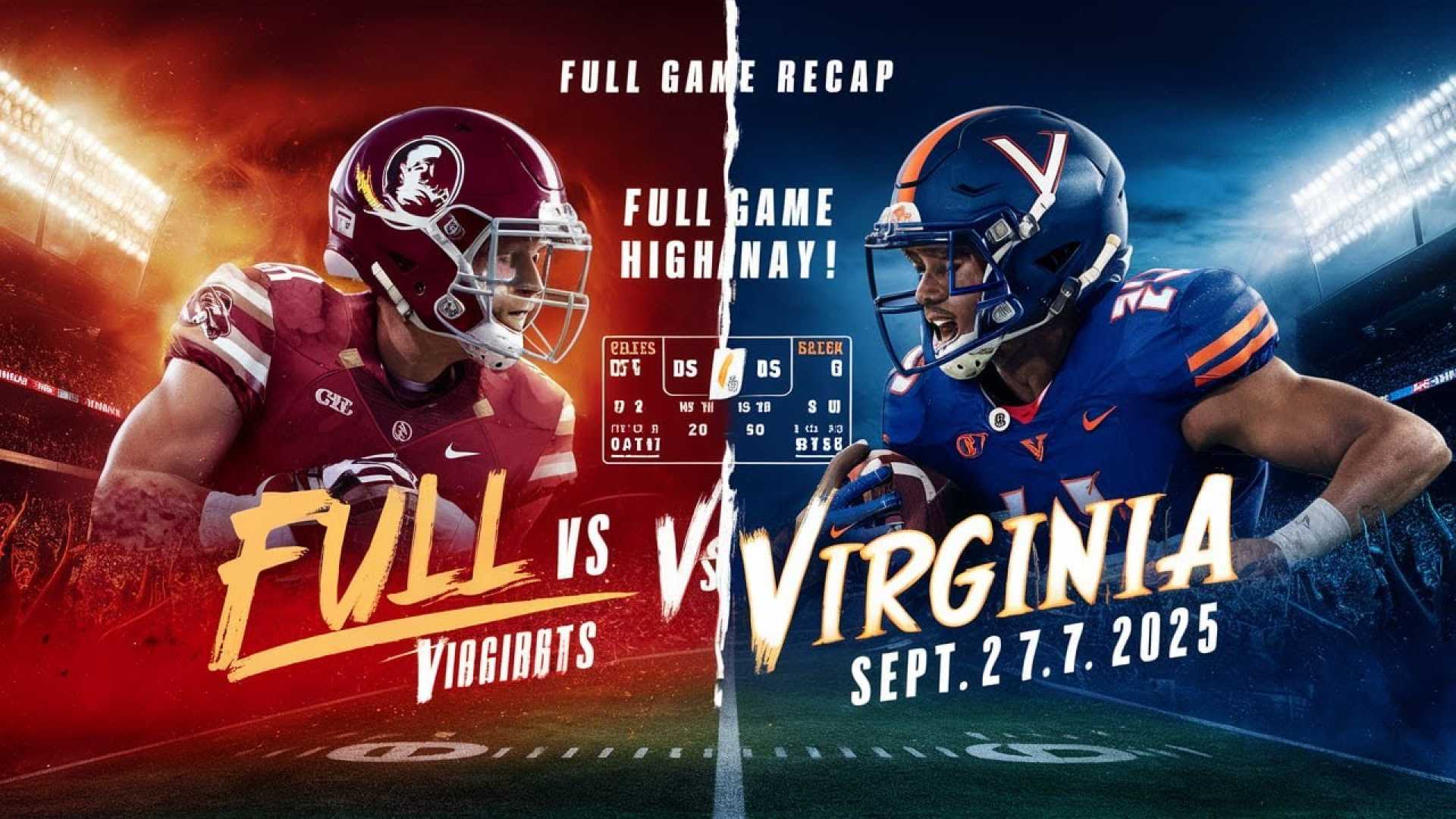 Florida State Vs Virginia Football Game