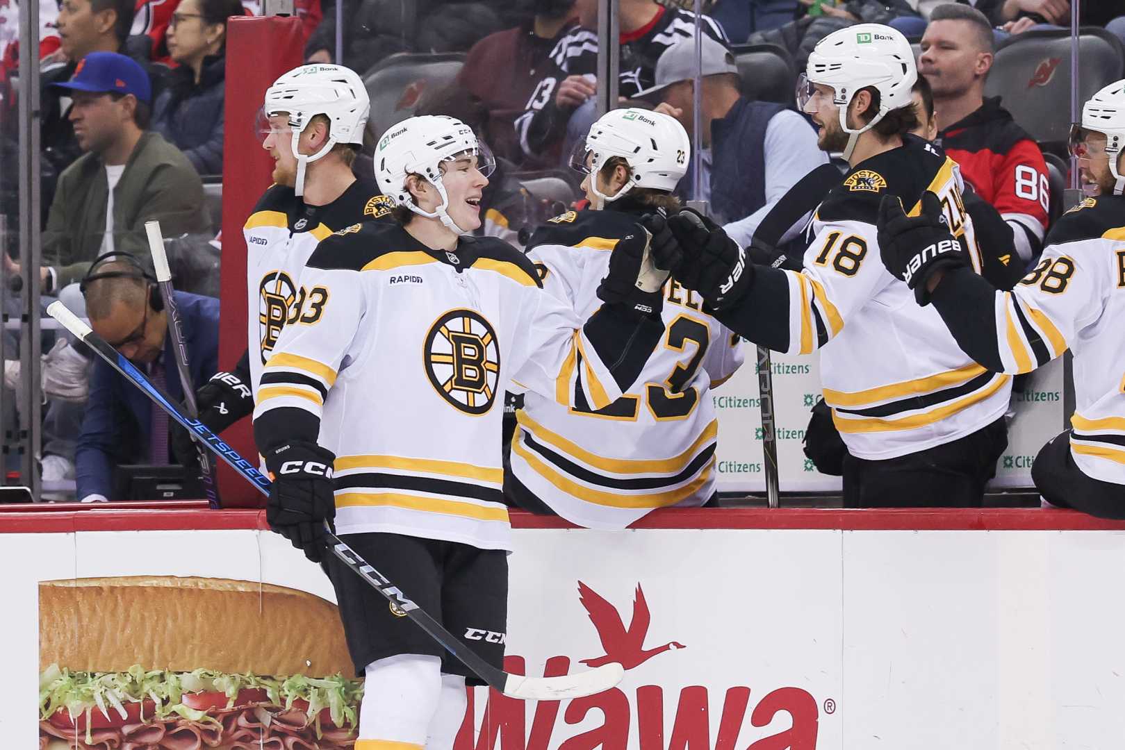 Fraser Minten Boston Bruins Preseason Game