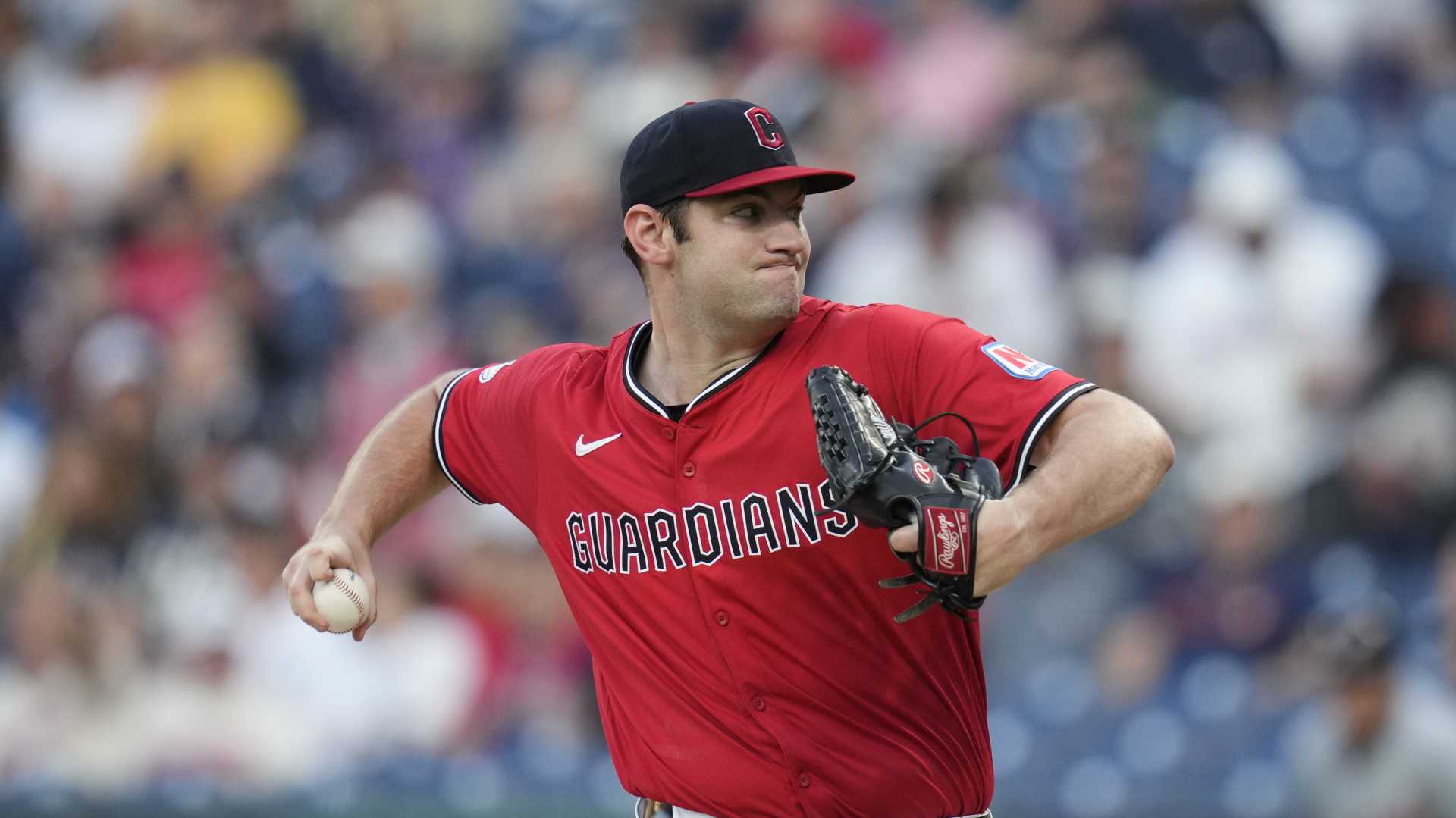 Gavin Williams Pitching Guardians Tigers