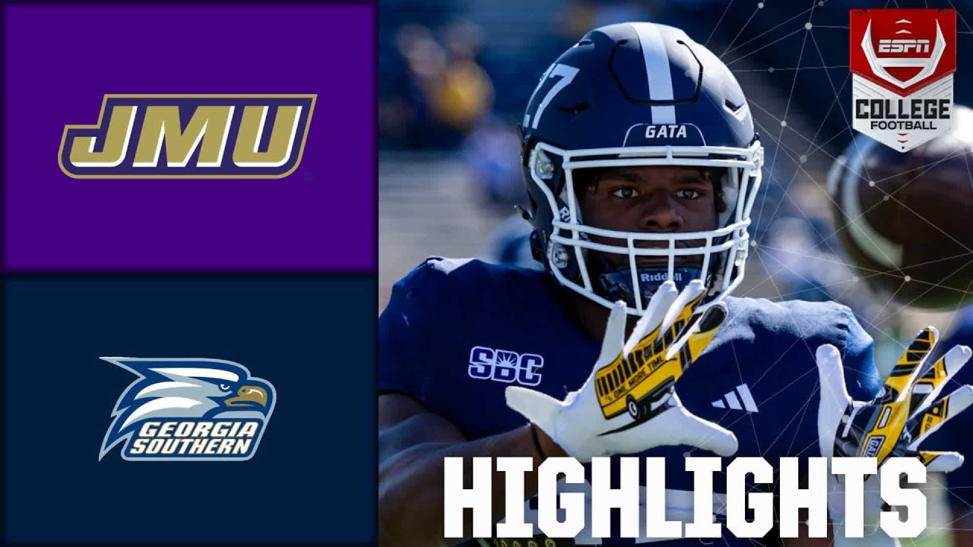 Georgia Southern Eagles Vs James Madison Dukes Football