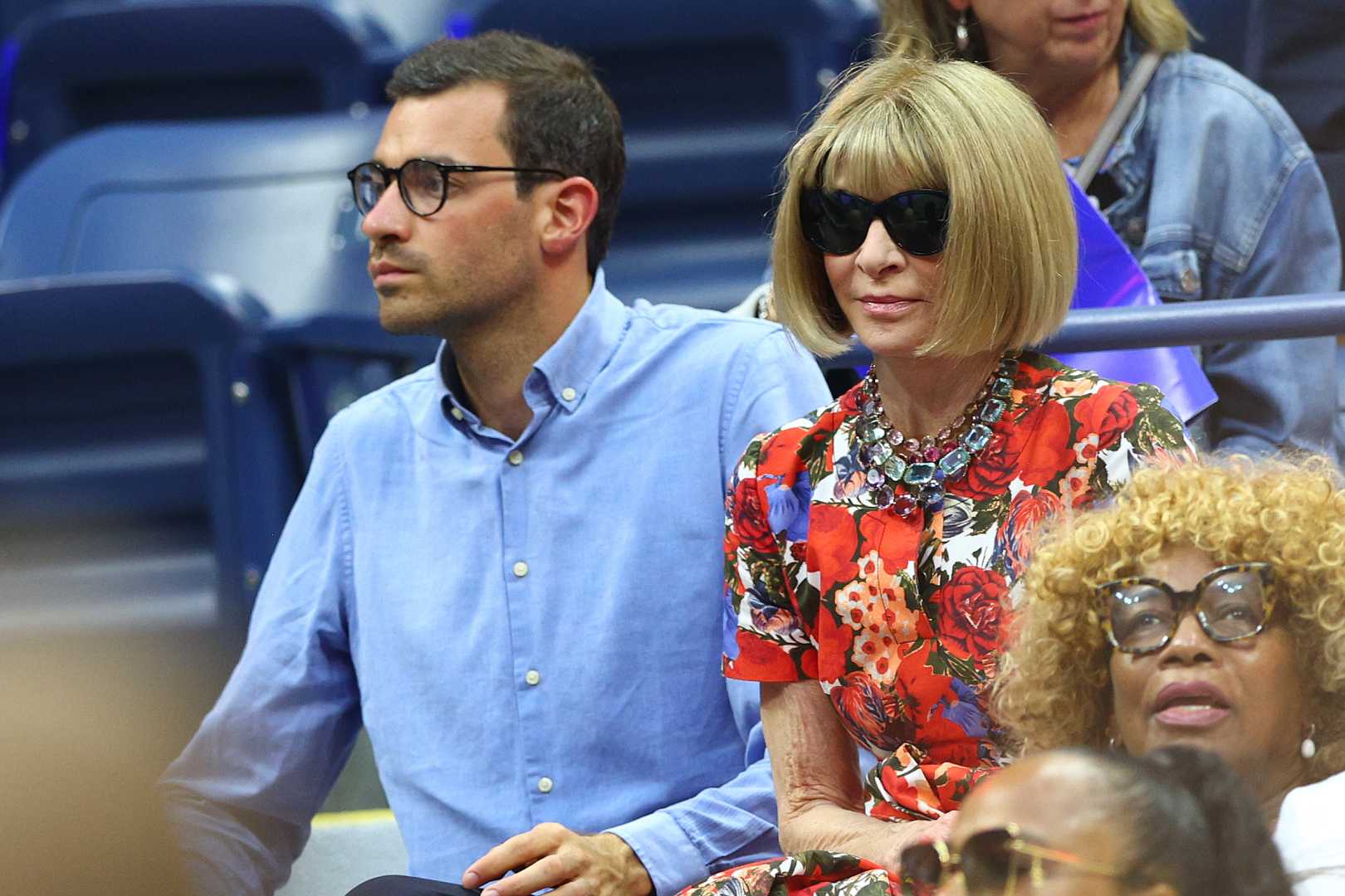 Hugh Jackman Anna Wintour Us Open 2025