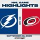 Hurricanes Vs Lightning Preseason Game
