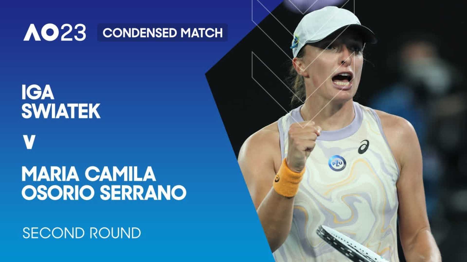 Iga Swiatek Maria Camila Osorio Serrano Tennis Match