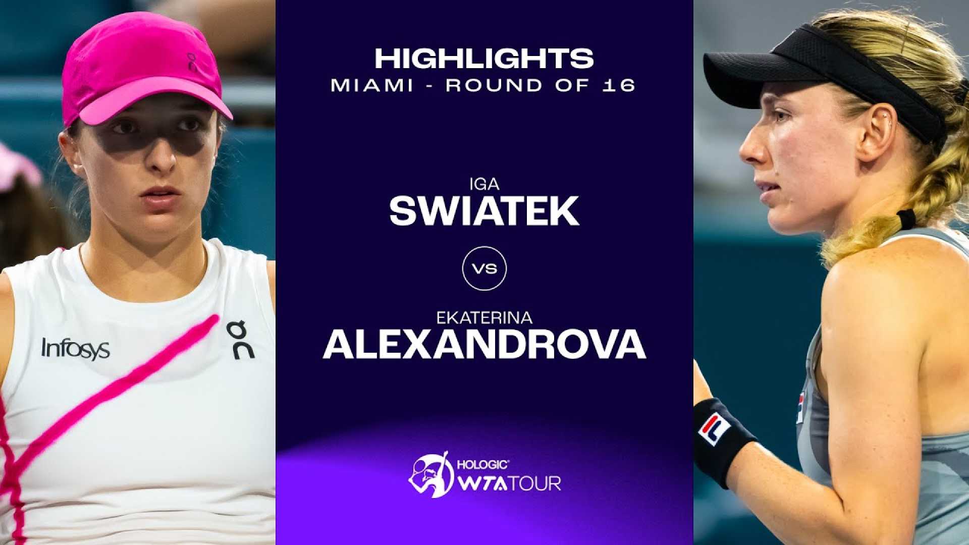 Iga Świątek Jekaterina Aleksandrowa Tennis Match