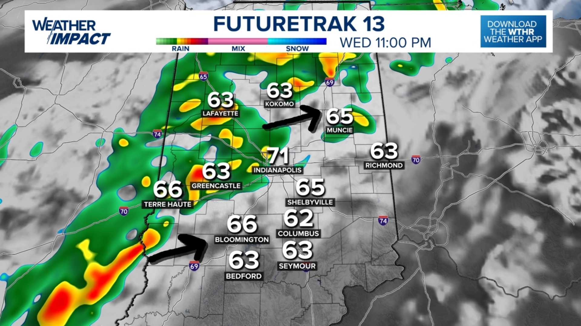 Indiana Rain Cold Front Weather
