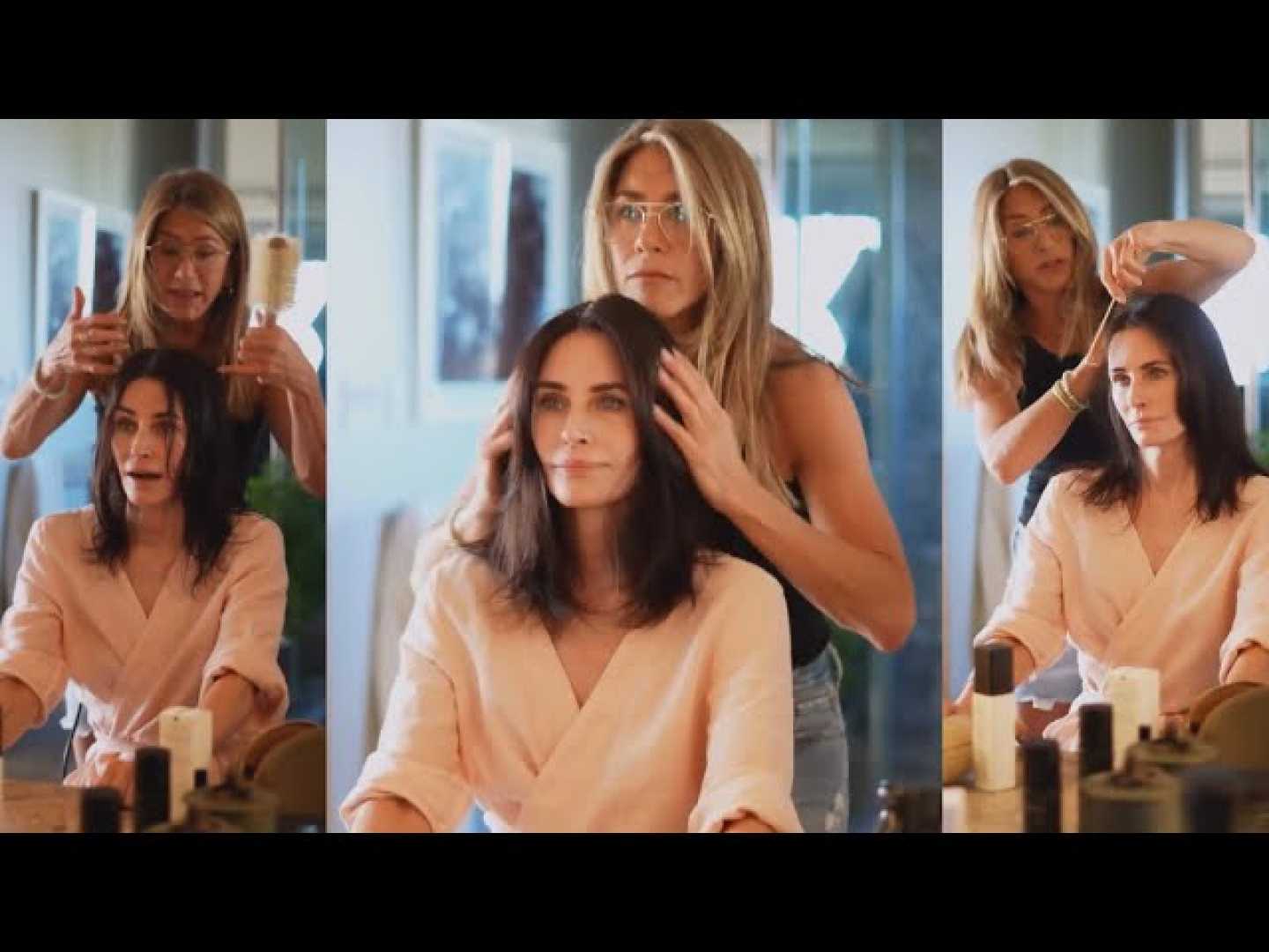 Jennifer Aniston Courteney Cox Haircare