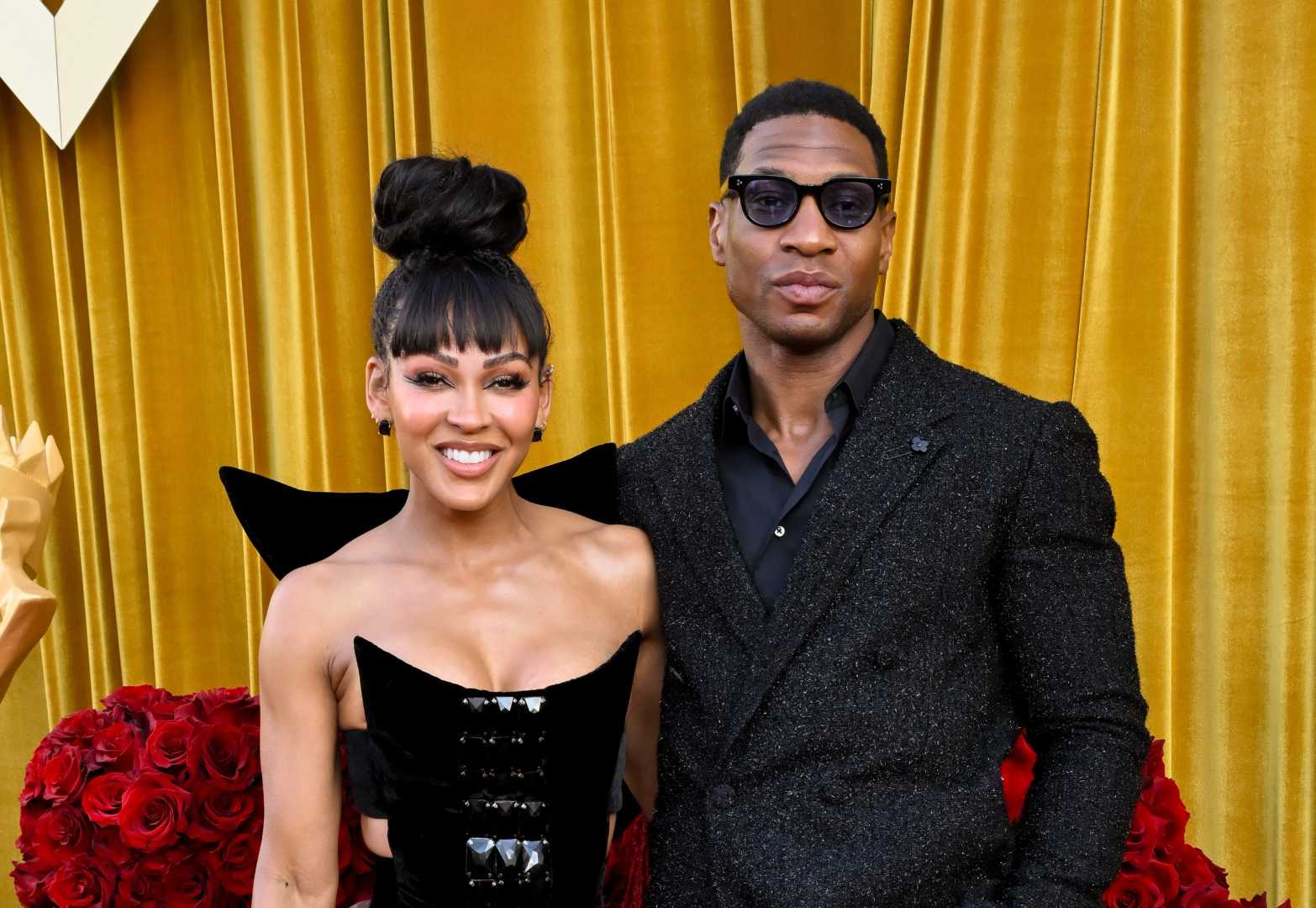 Jonathan Majors Meagan Good Red Carpet Event