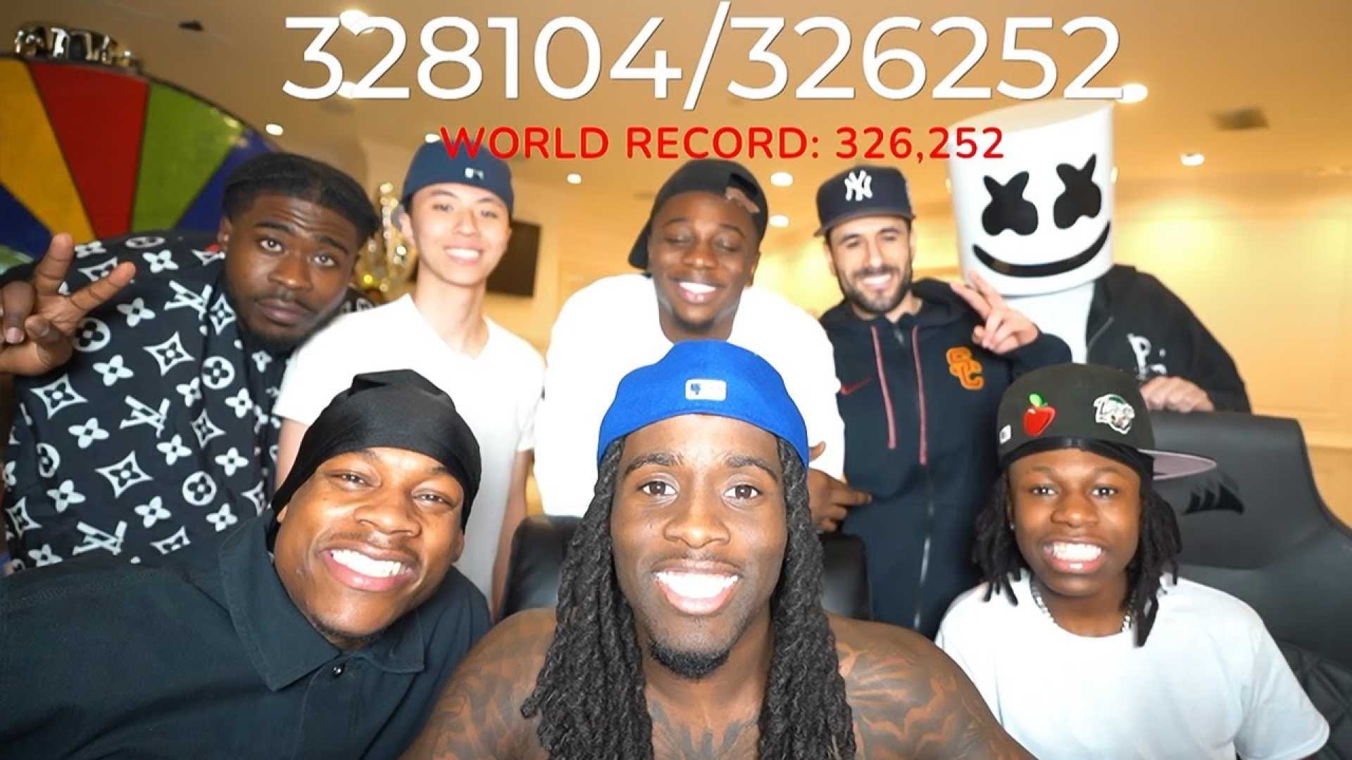 Kai Cenat Twitch Record Celebration