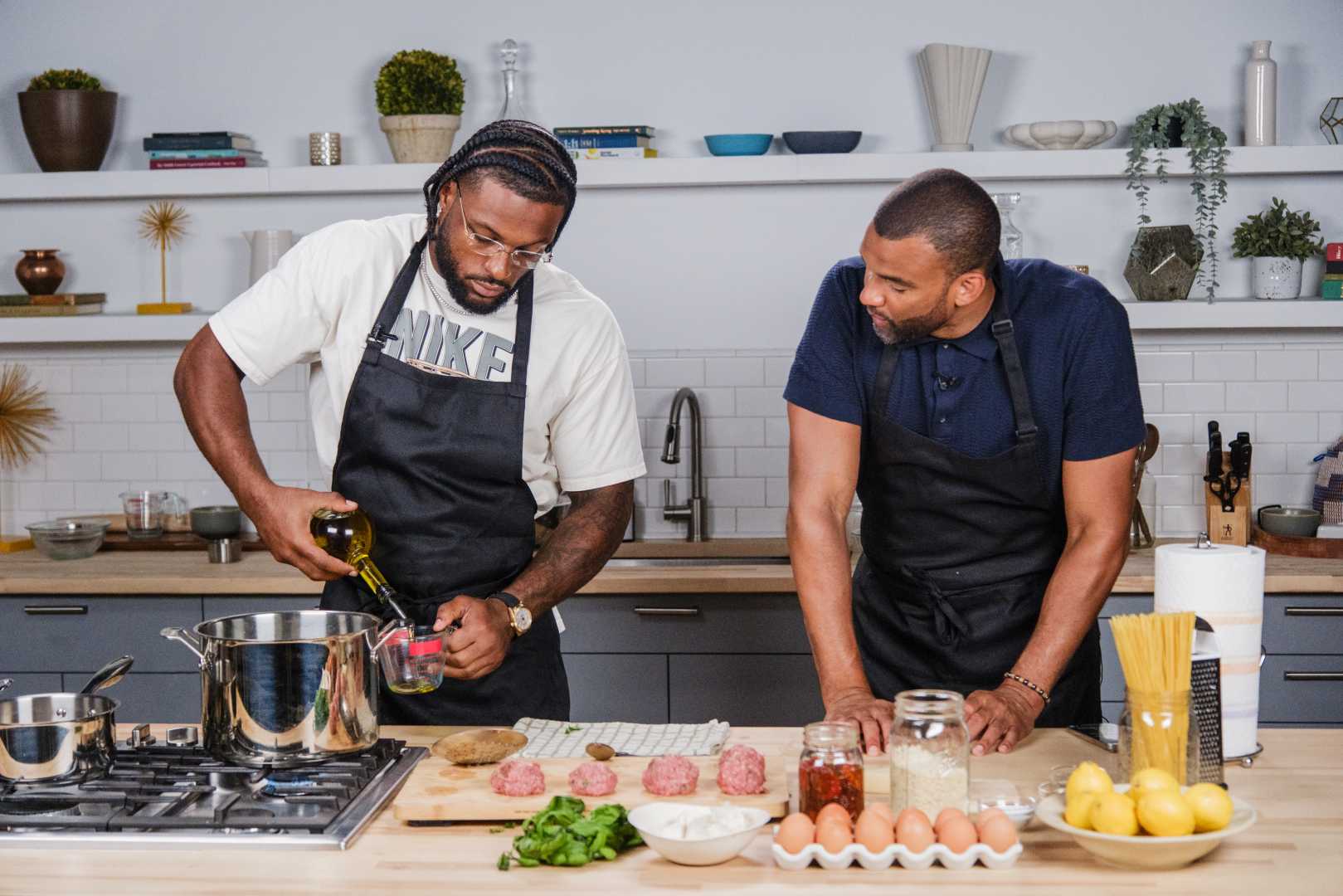 Kayvon Thibodeaux Cooking Pasta