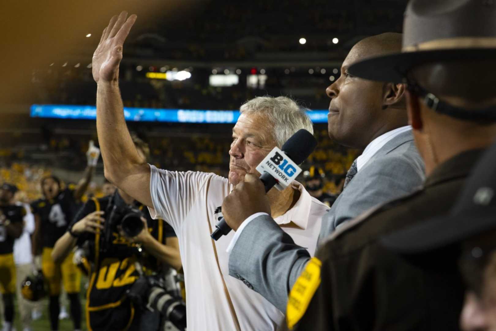 Kirk Ferentz Iowa Football Coach Celebration