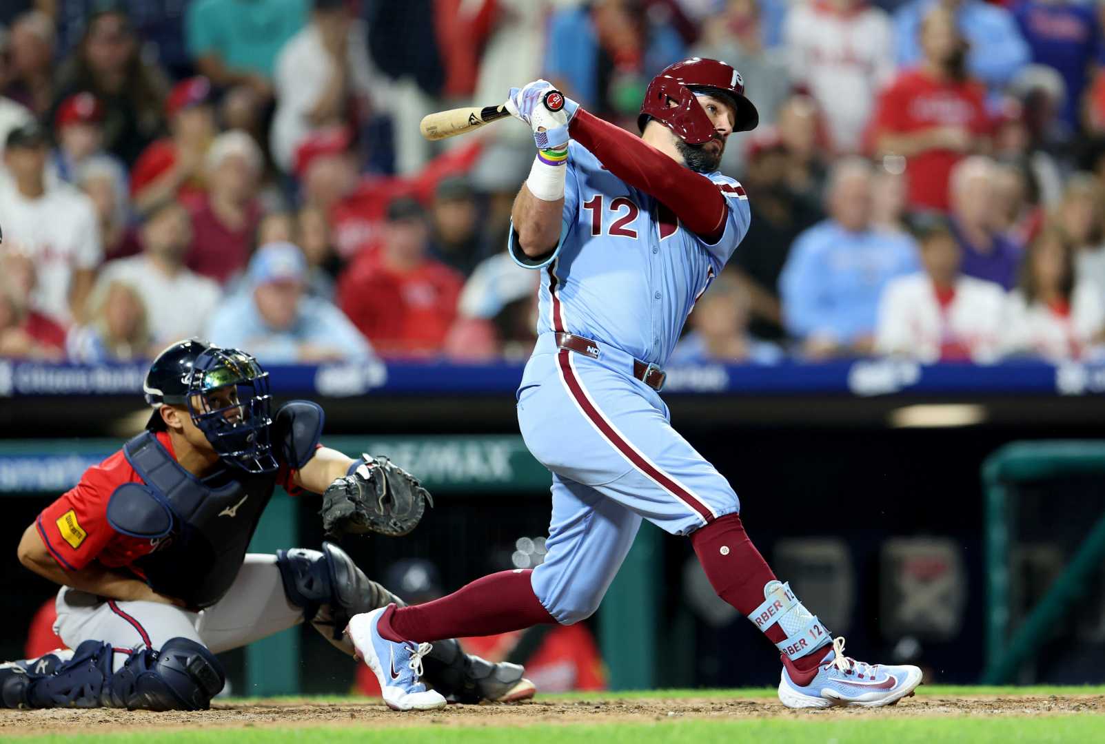 Kyle Schwarber Phillies Hitting Home Run
