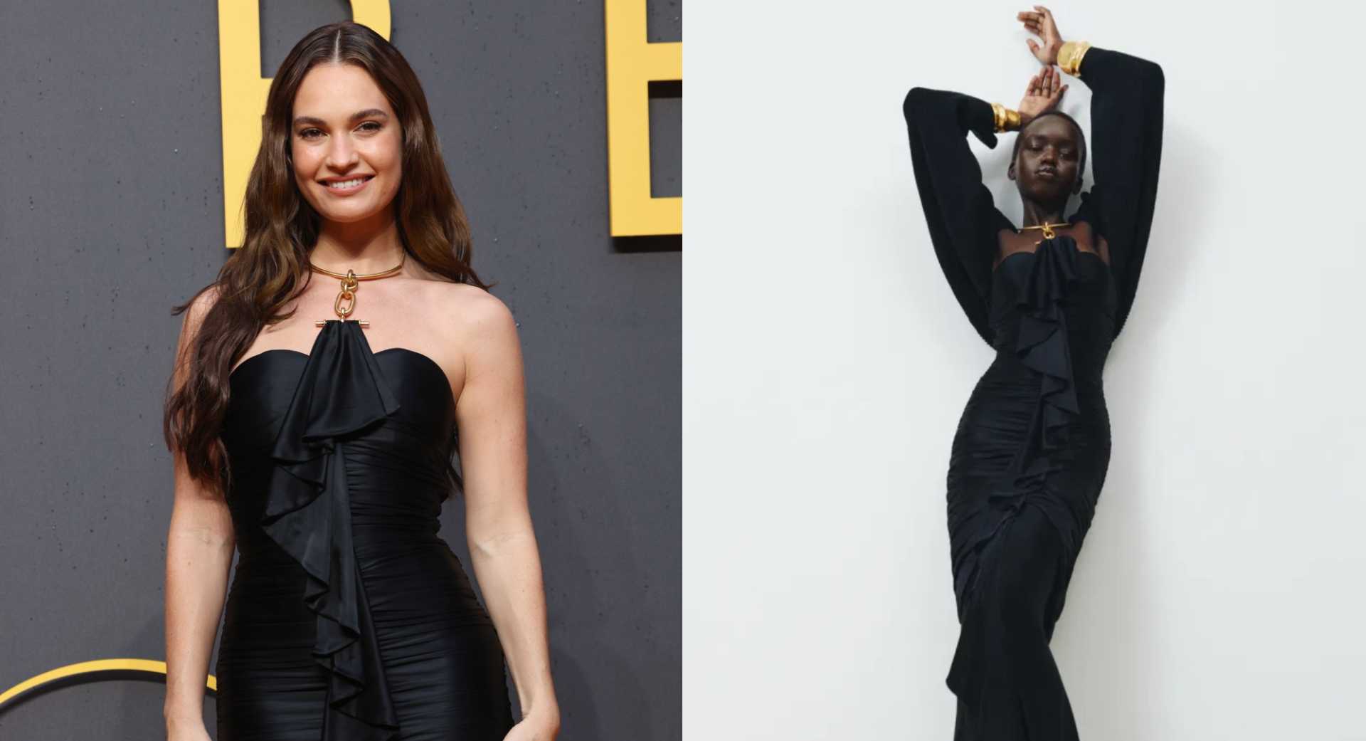 Lily James Swiped Movie Premiere