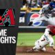 Los Angeles Dodgers Arizona Diamondbacks Game Highlights