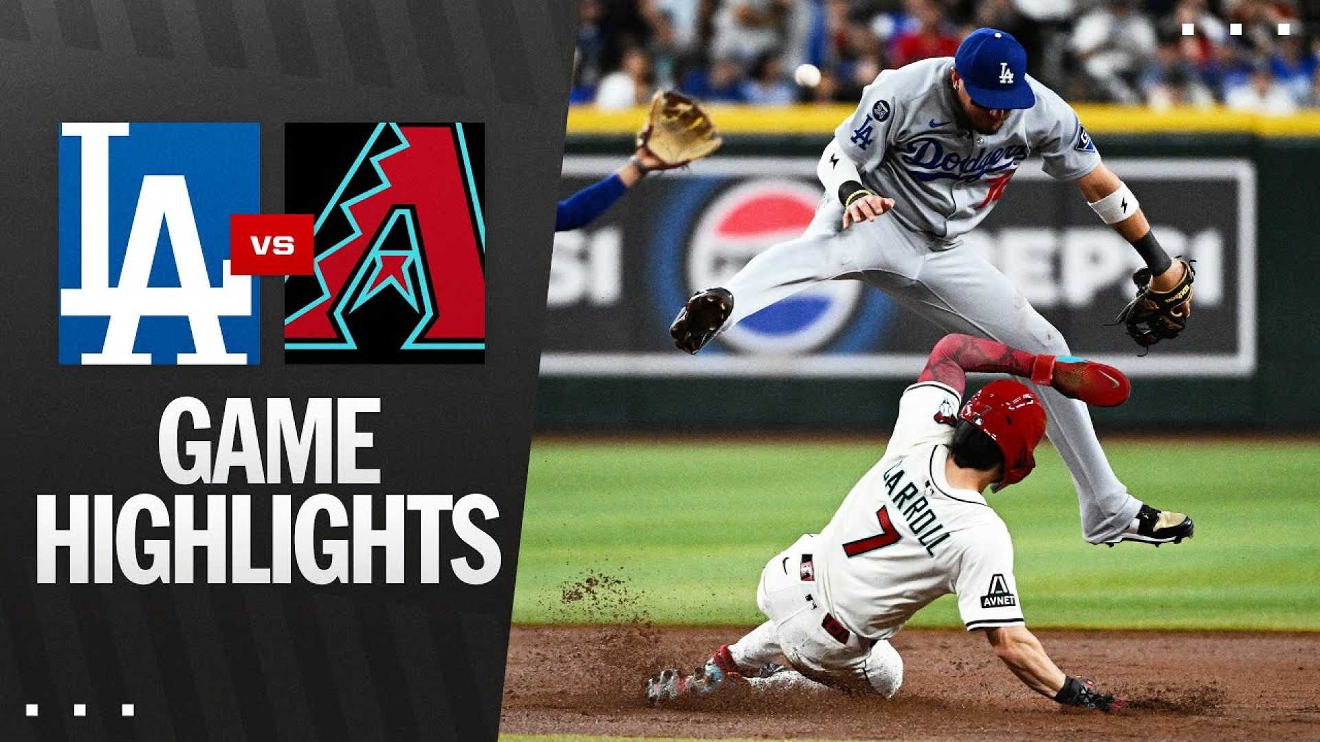 Los Angeles Dodgers Arizona Diamondbacks Game Highlights