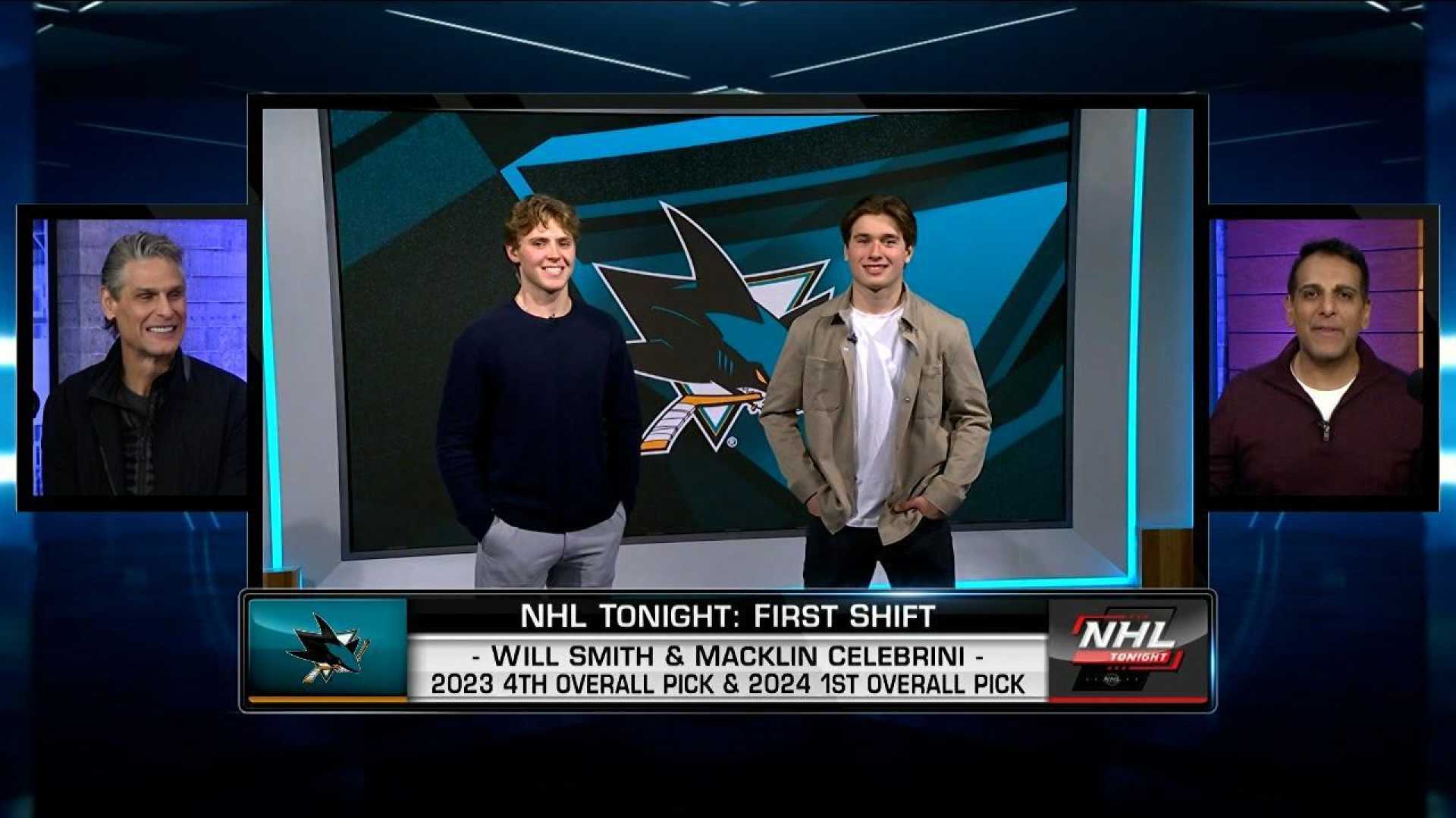 Macklin Celebrini And Will Smith Hockey Practice