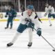Macklin Celebrini San Jose Sharks Practice