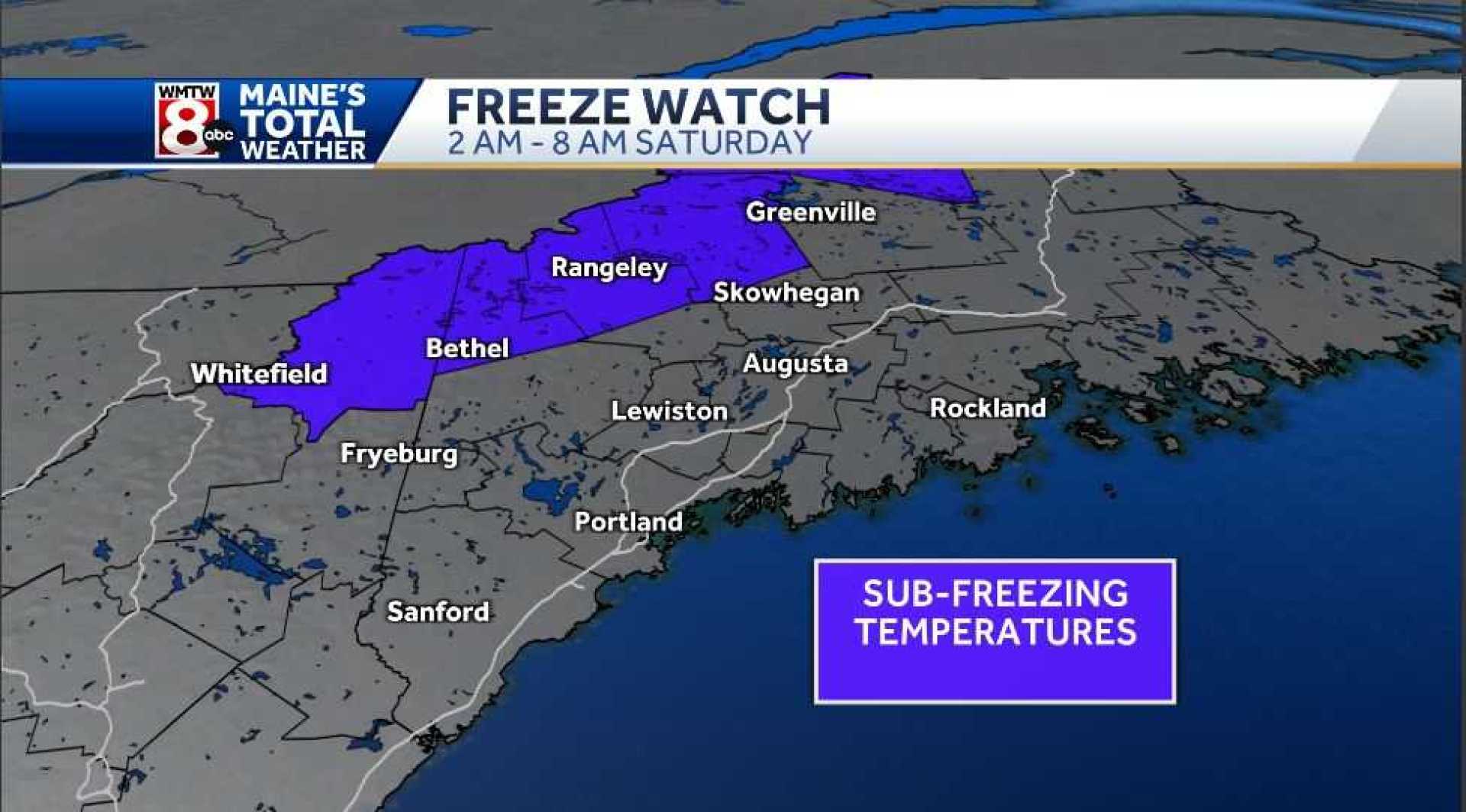 Maine Cold Weather Freeze Warning