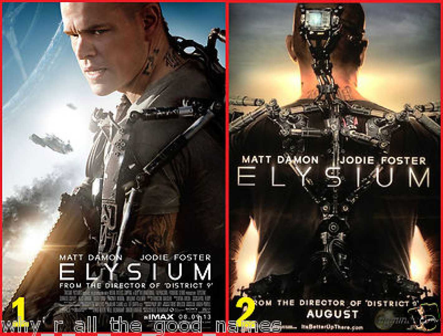 Matt Damon Elysium Movie Poster