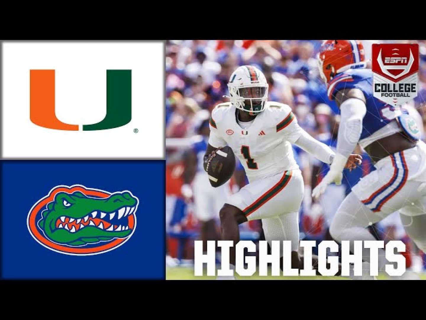 Miami Hurricanes Florida Gators Football