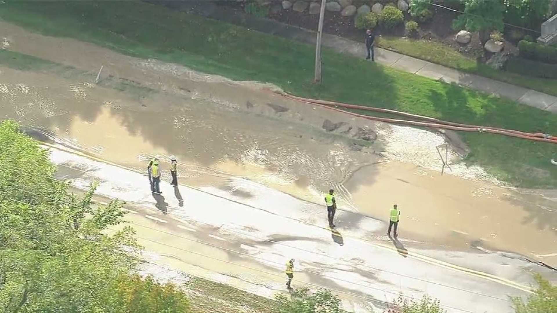 Novi Michigan Water Main Break