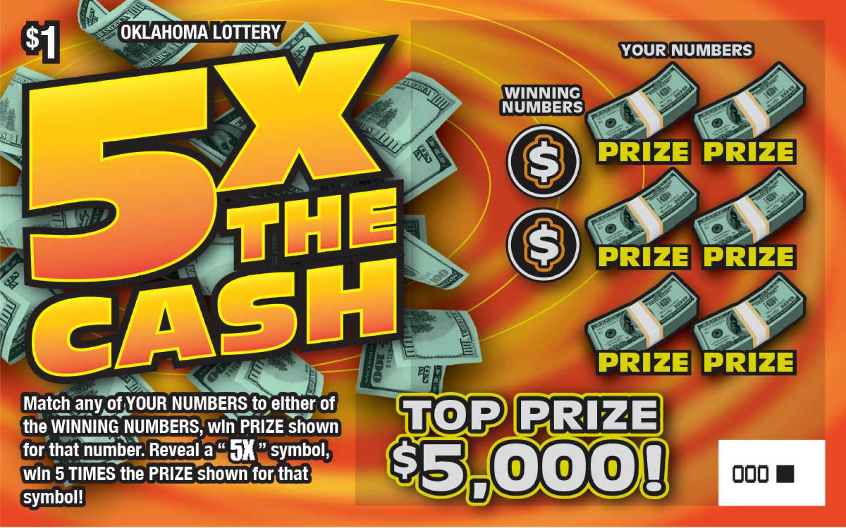 Oklahoma Lottery Cash 5 Winning Numbers