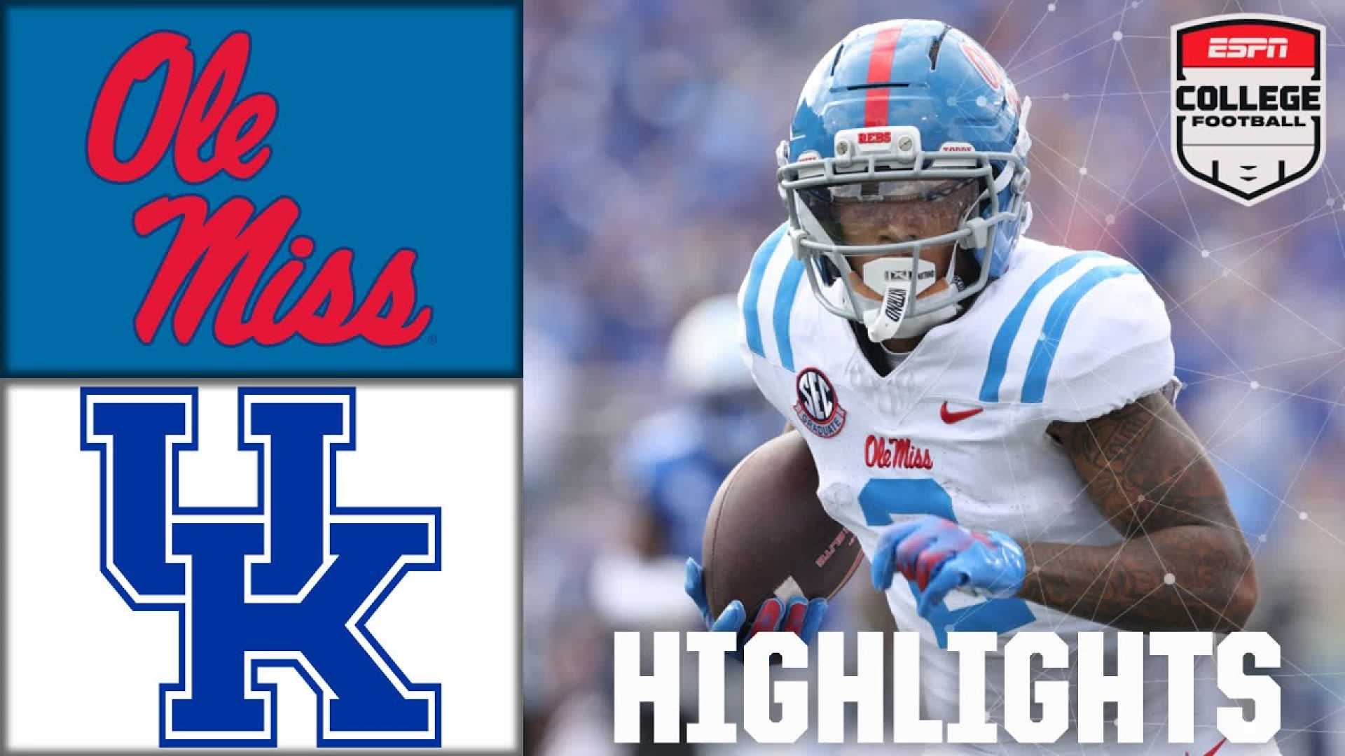Ole Miss Kentucky Football Game Highlights