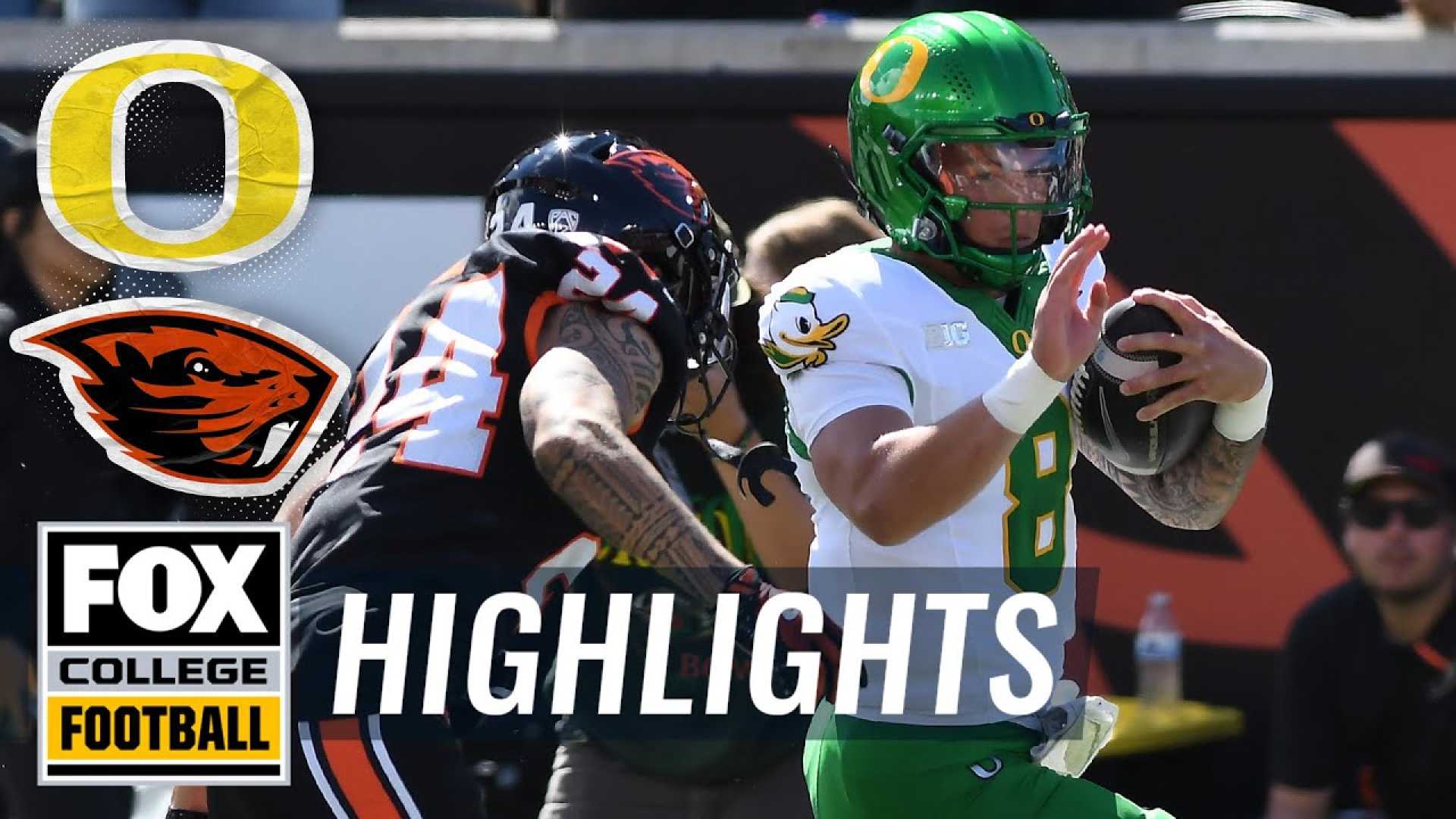 Oregon Ducks Vs Oregon State Beavers Football