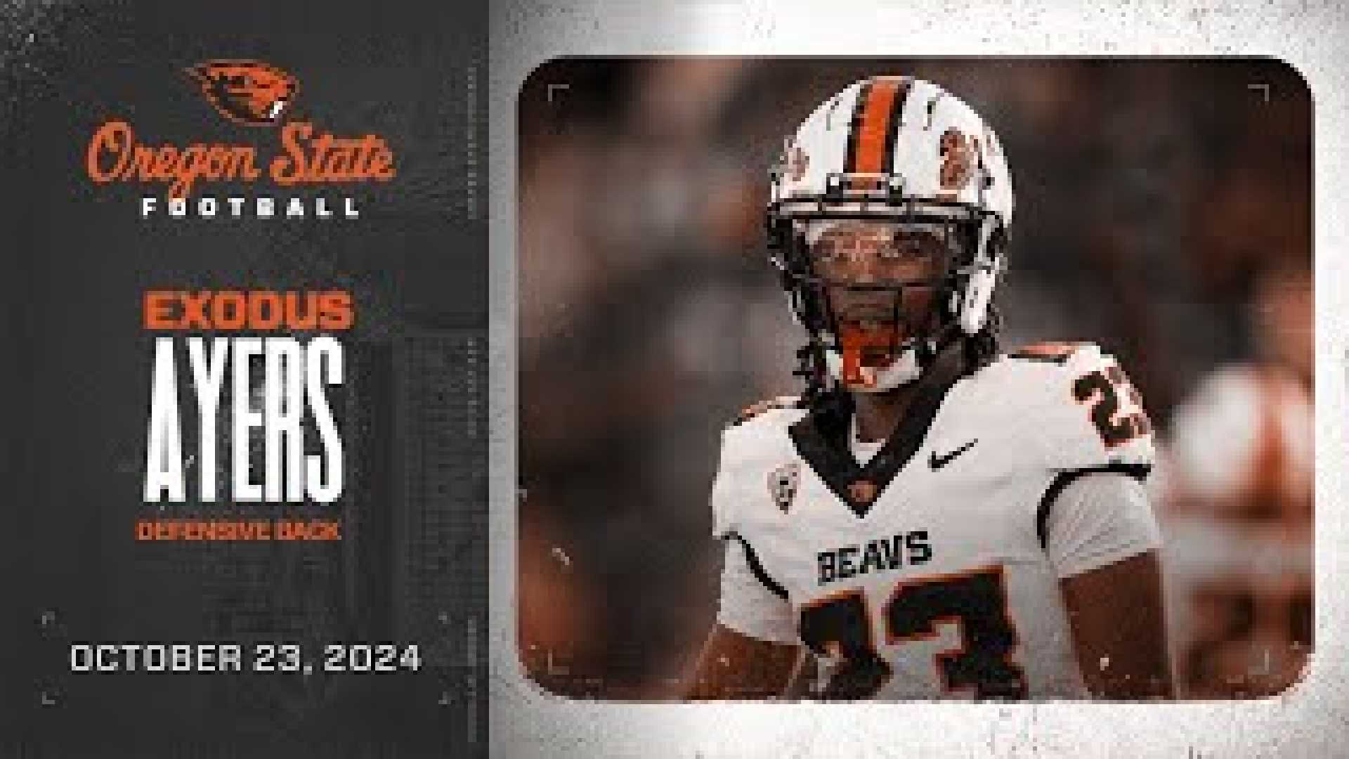 Oregon State Beavers Football Player Exodus Ayers