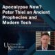 Peter Thiel Lecture On Technology And Regulation