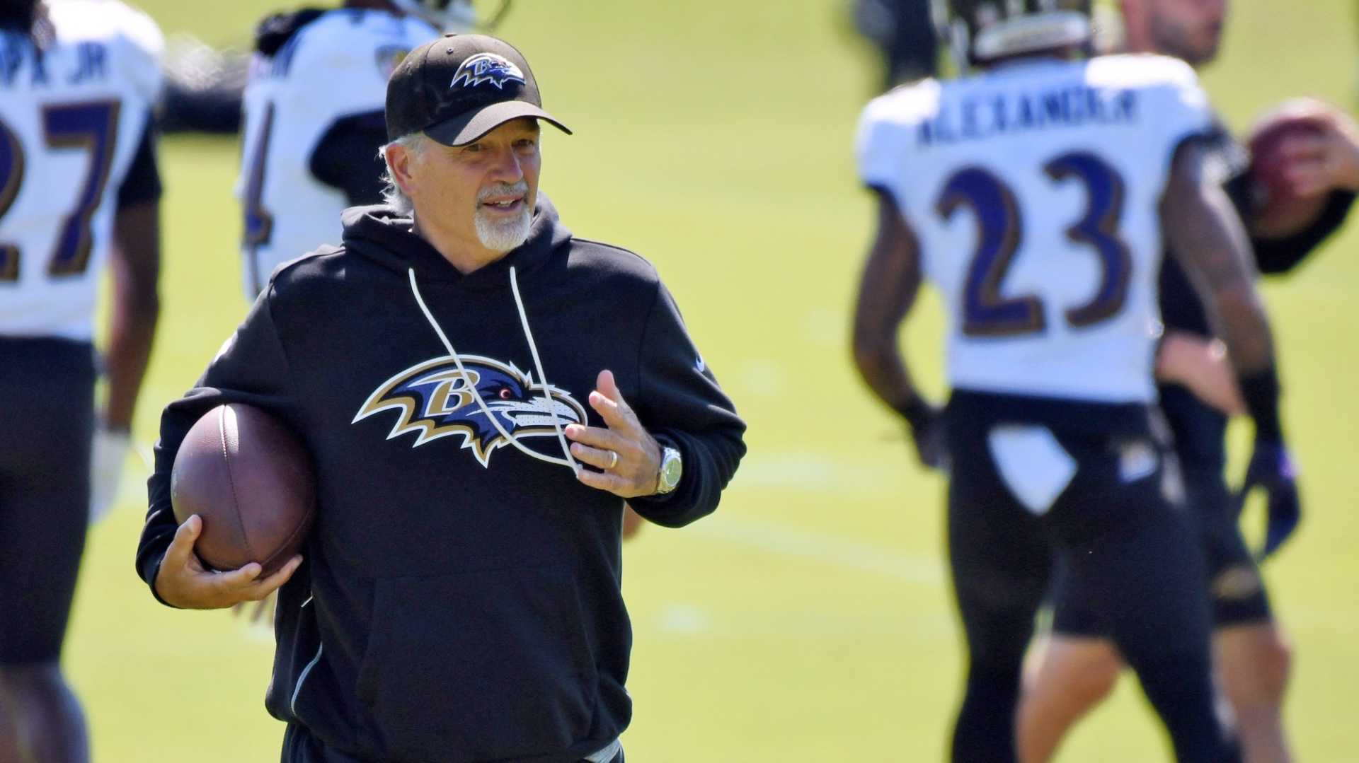 Ravens Defensive Backs Coach Chuck Pagano