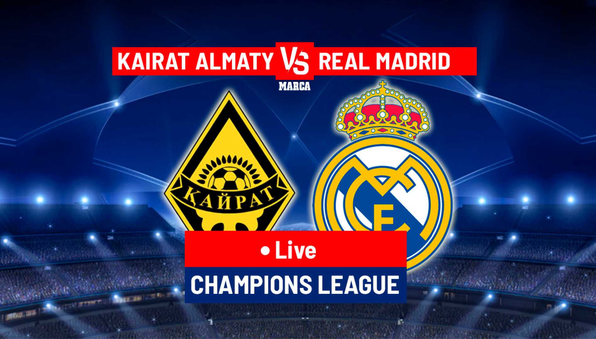 Real Madrid Vs Kairat Almaty Champions League