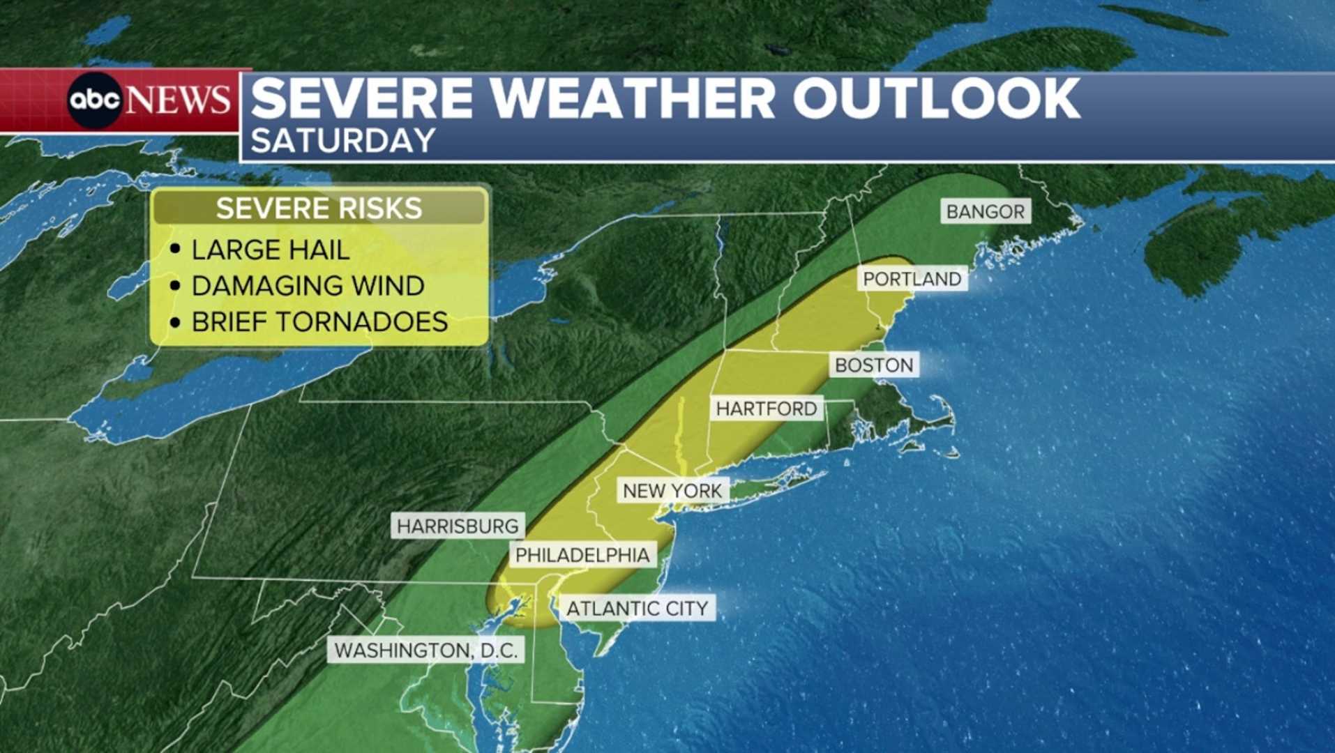 Severe Thunderstorms Northeast Weather Alert