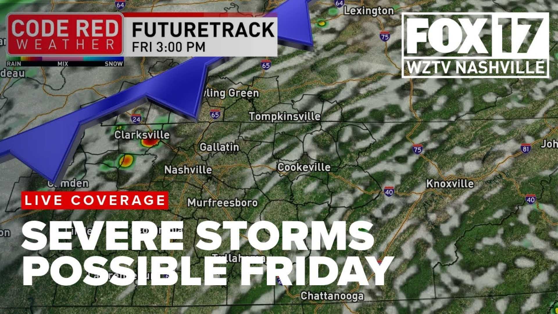 Tennessee Kentucky Severe Thunderstorms Forecast