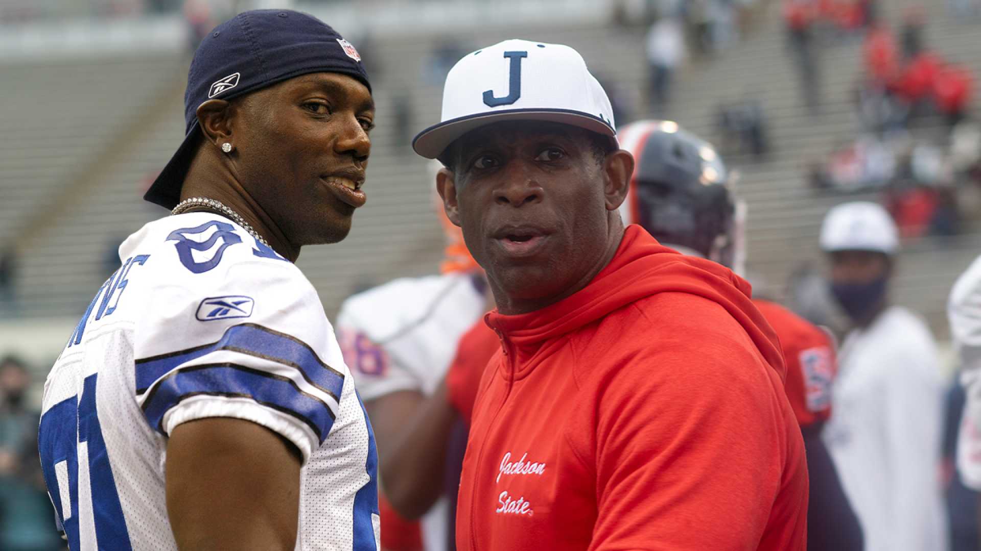 Terrell Owens Deion Sanders Football