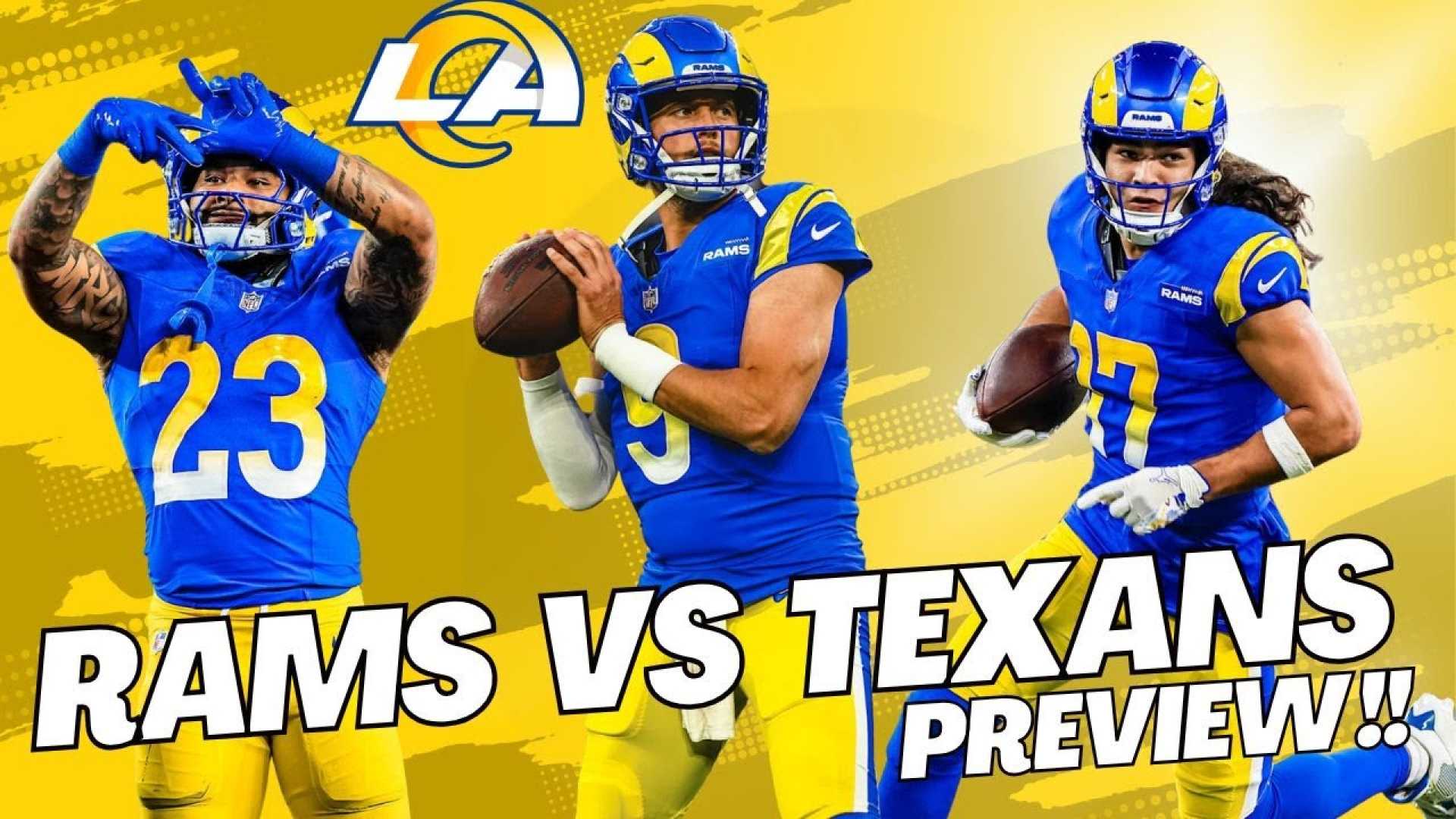 Texans Vs Rams Nfl Week 1 Matchup