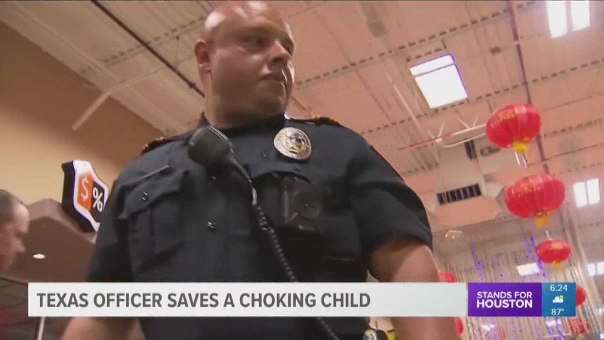 Texas Police Officer Saves Choking Toddler
