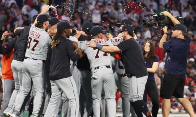 Tigers Red Sox Playoff Victory Celebration