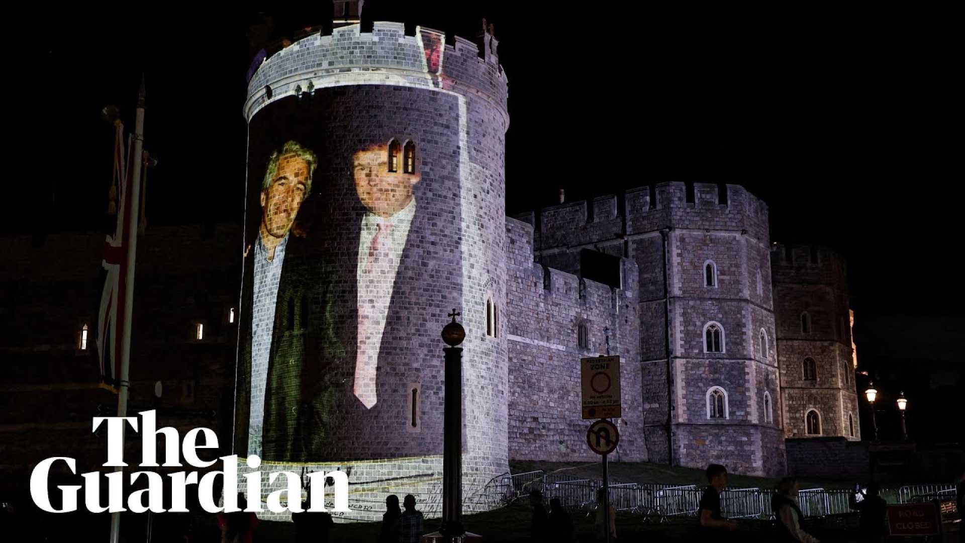 Trump Epstein Projection Windsor Castle