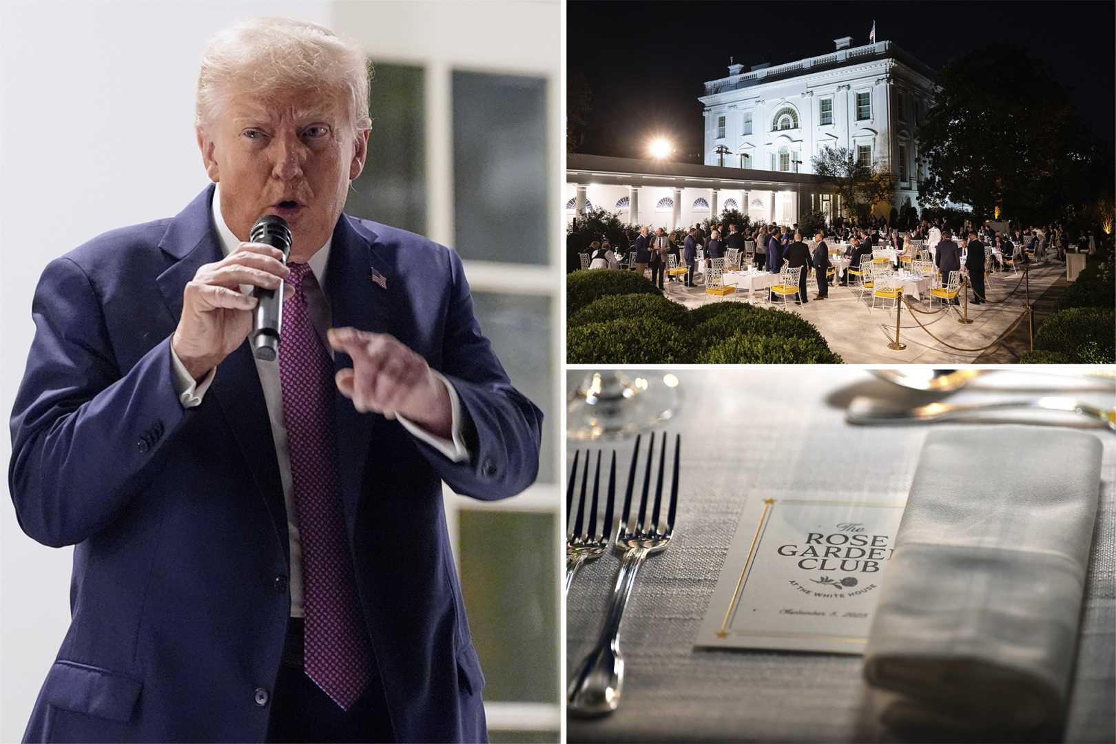 Trump Rose Garden Renovation Dinner