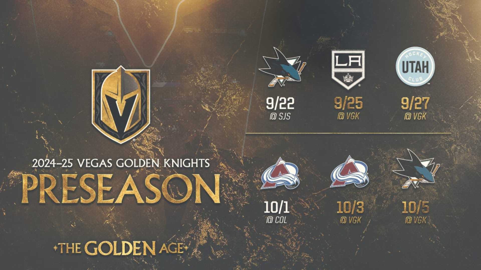 Vegas Golden Knights Home Preseason Game