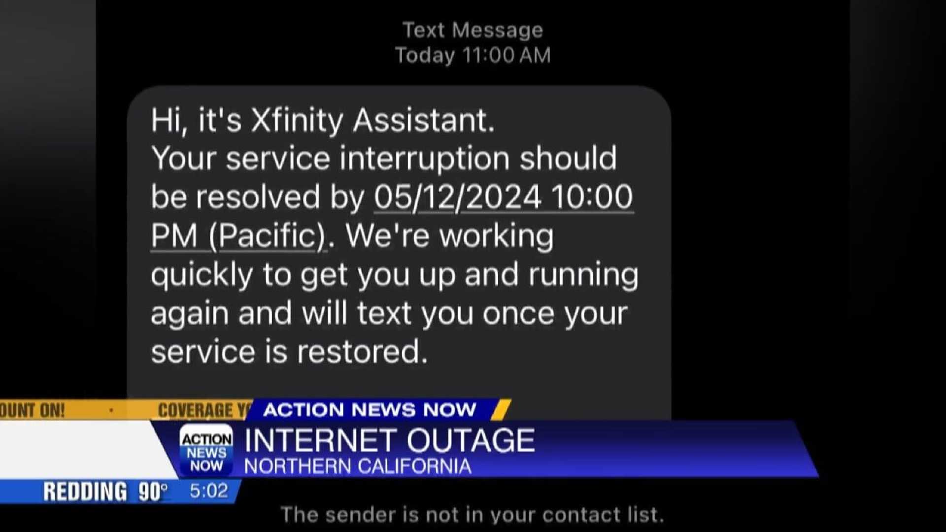 Xfinity Internet Outage In California