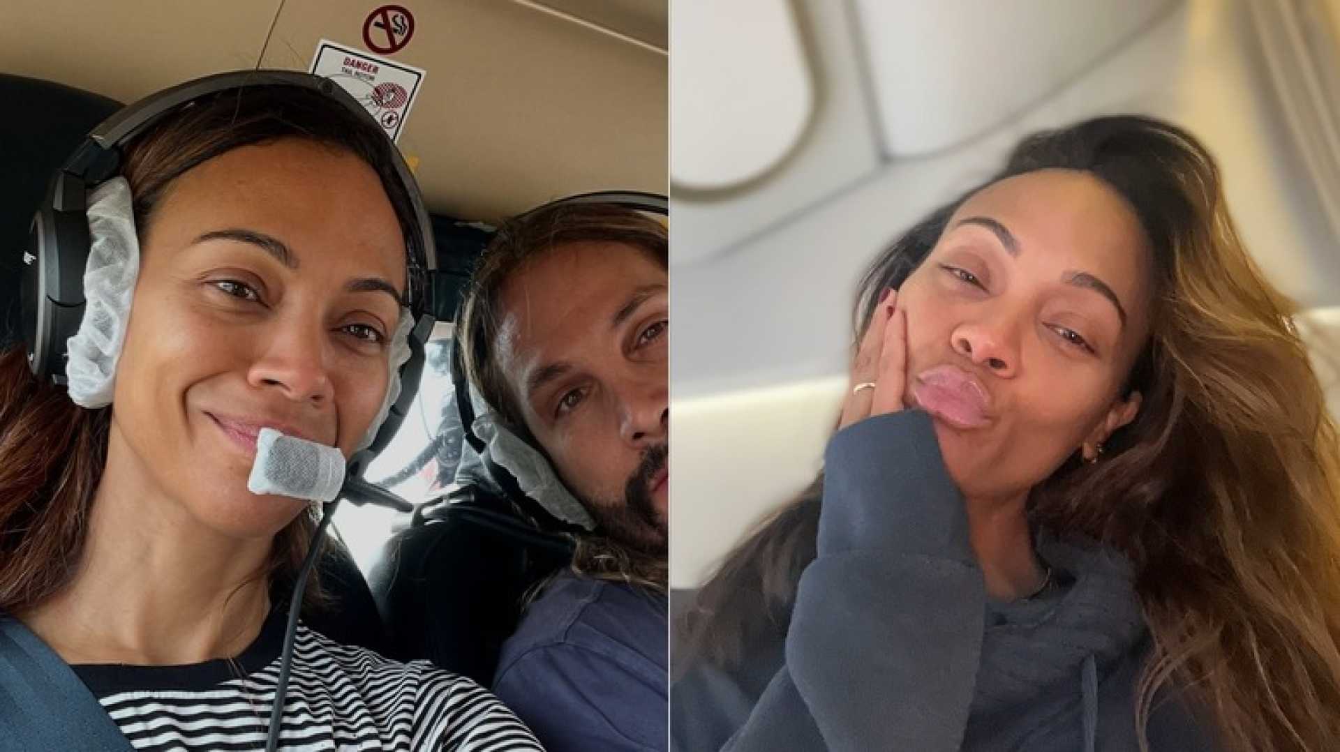 Zoe Saldaña Makeup Free Selfie
