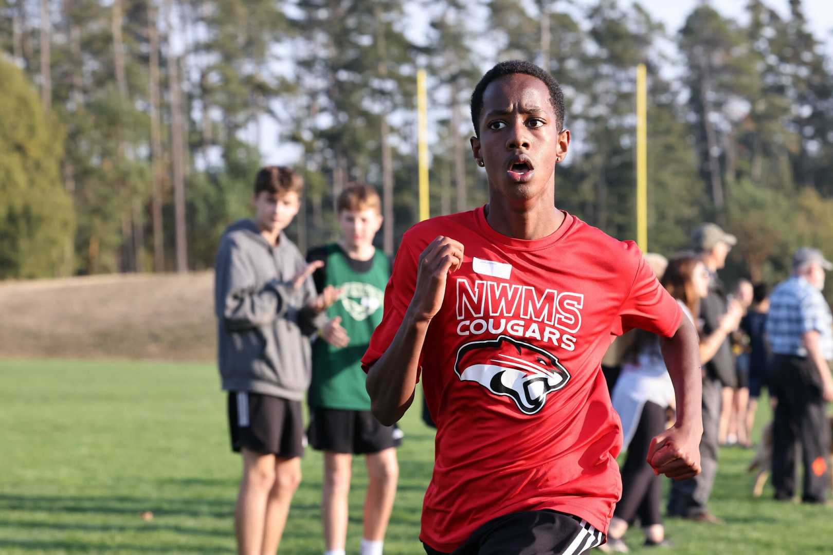 7th Grader Running League Championship Race