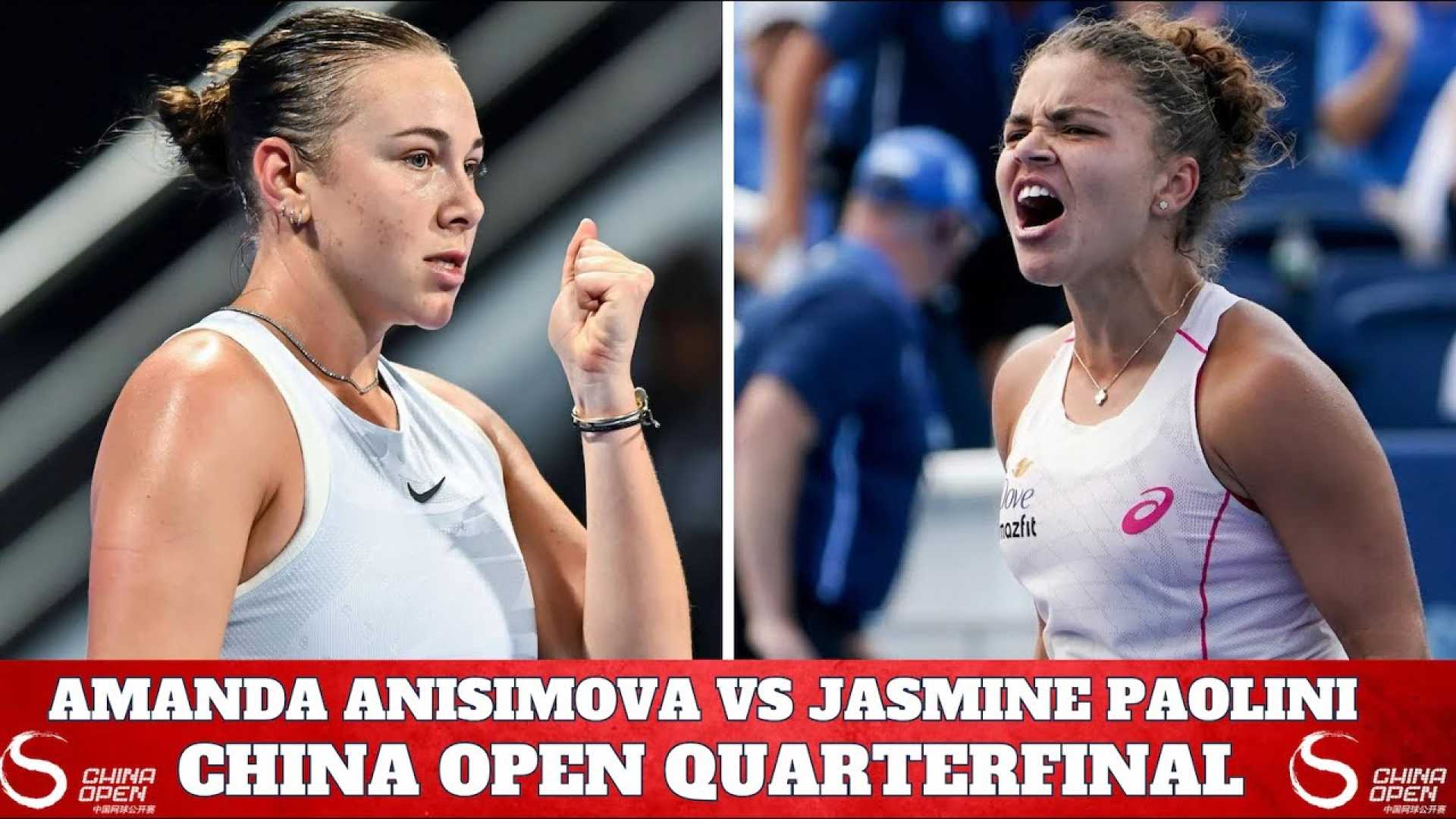 Amanda Anisimova Jasmine Paolini Tennis Match