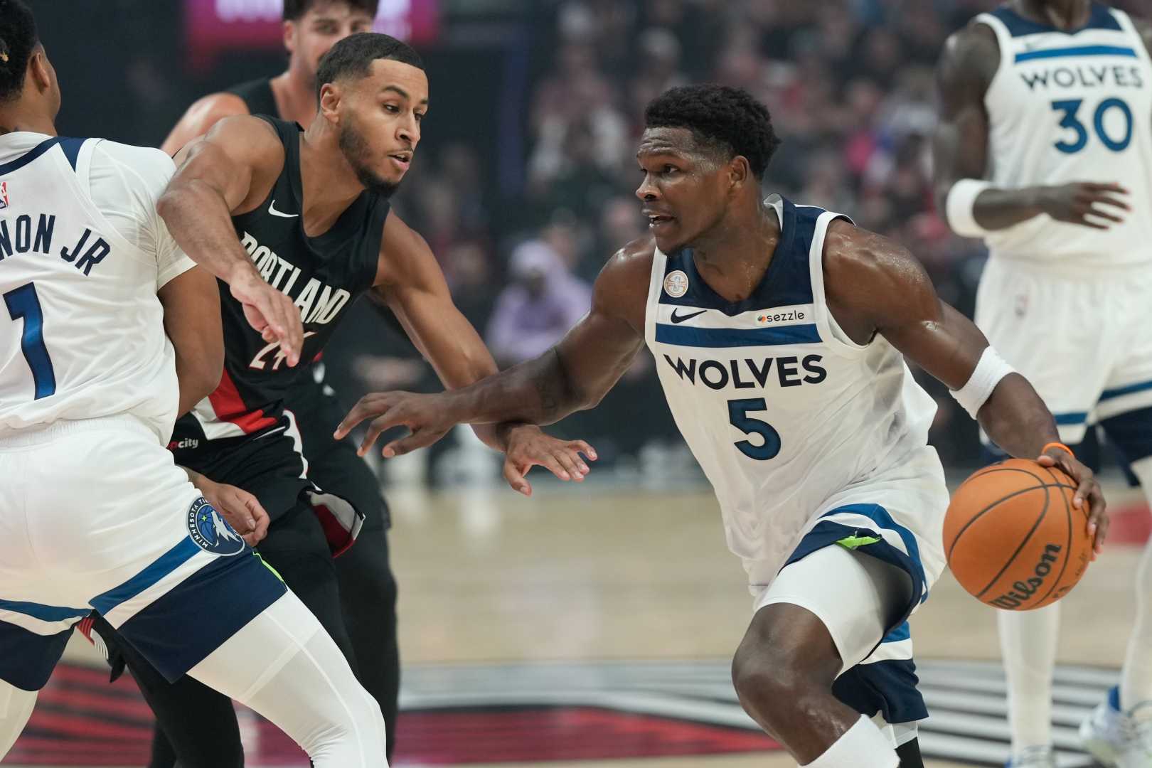 Anthony Edwards Timberwolves Trail Blazers Game