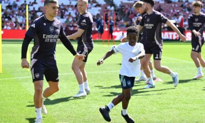 Arsenal Soccer Players Training Session
